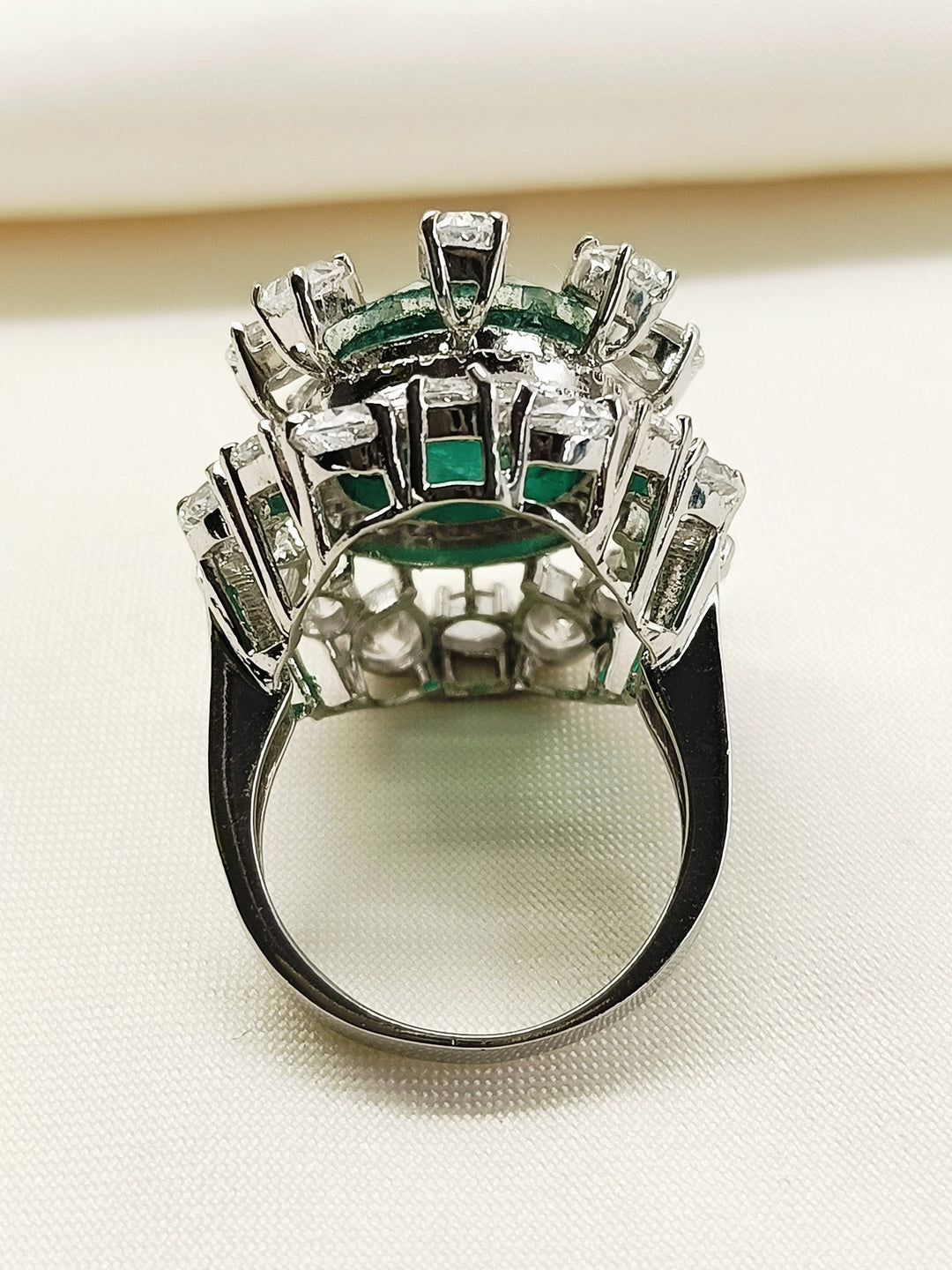 Philippa Green 92.5 Silver American Diamond Finger Ring - qivii