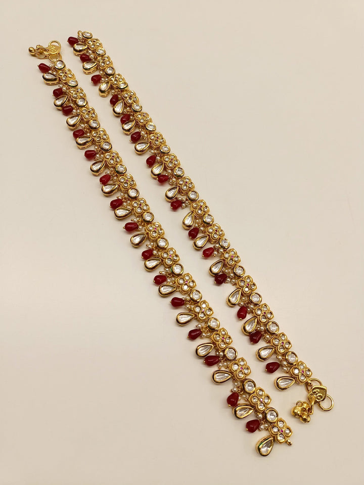 Jiyana Semi Bridal Set In Kundan - qivii