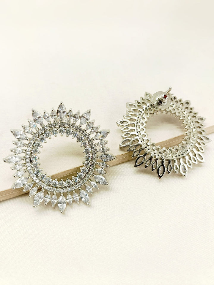  Elegant and intricately designed Dhruvika Diamond Work Silver Plated Tops featuring sparkling American diamonds and marquise round jewels 