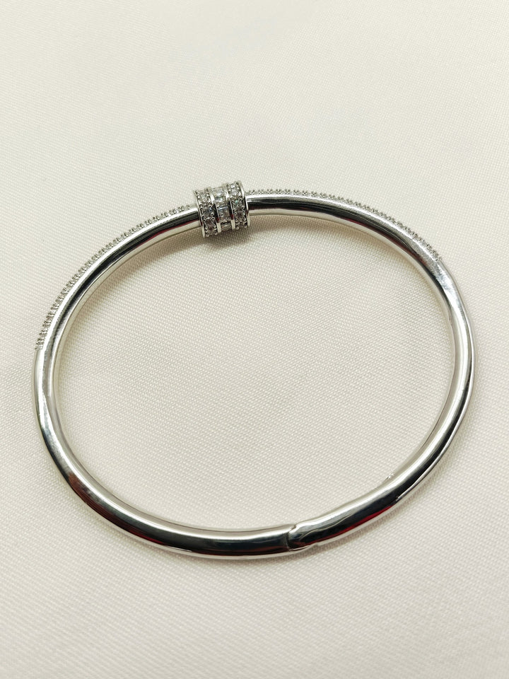 Brinda White American Diamond Bracelet - qivii