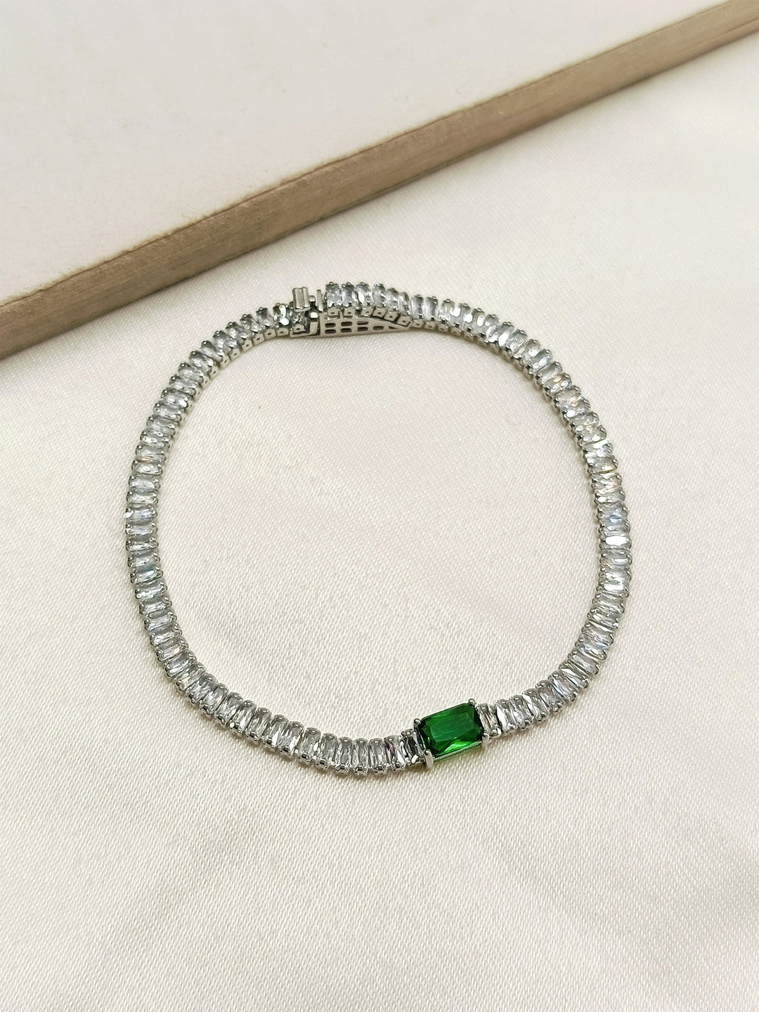 Januja Green American Diamond Bracelet - qivii