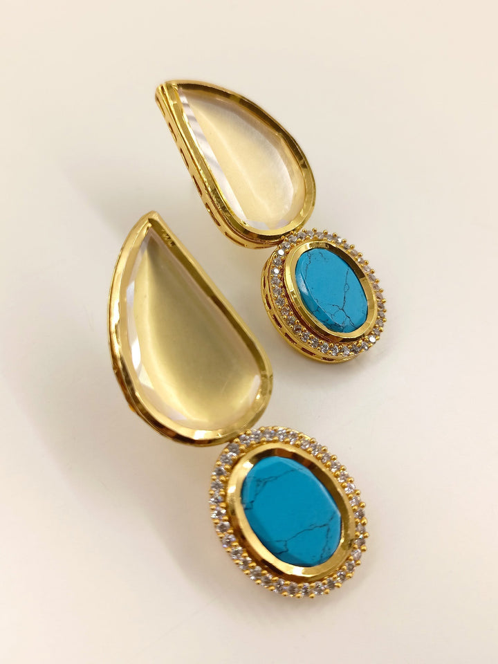 Sigourney Firozi Kundan Earrings - qivii