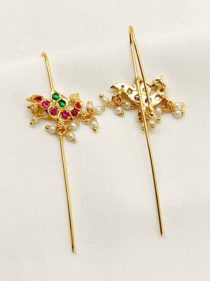 Riyaaz R & G Gold Plated Kundan Ear Cuff [ Price is for Pair ] - qivii