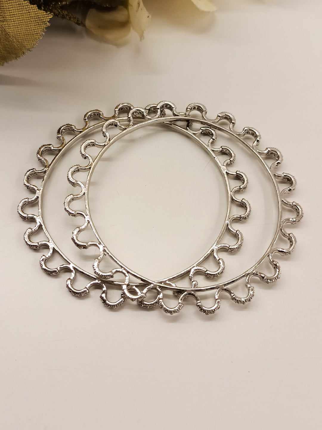 Agam Designer American Diamond Bangles - qivii