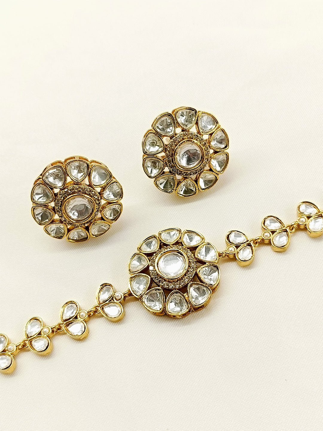 Waniya White Kundan Choker Set - qivii