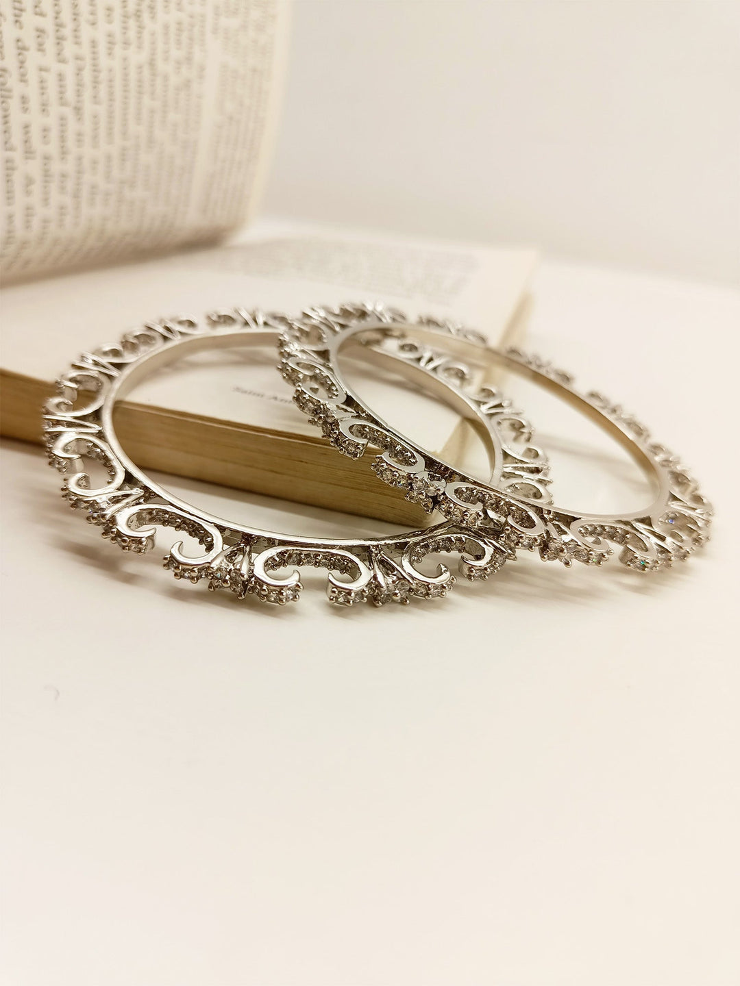 Rumami Designer American Diamond Bangles - qivii