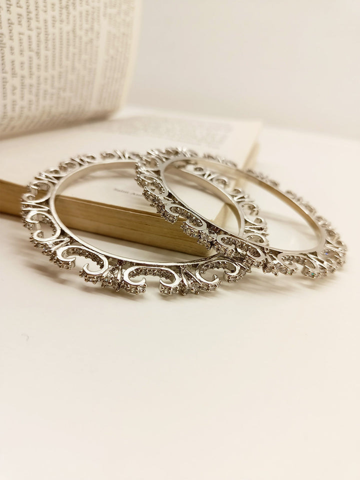 Rumami Designer American Diamond Bangles - qivii