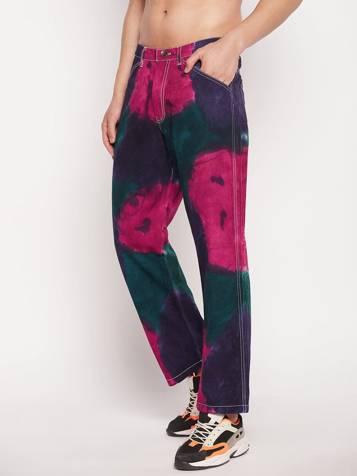 Navy Tri Colour Carpenter Pants