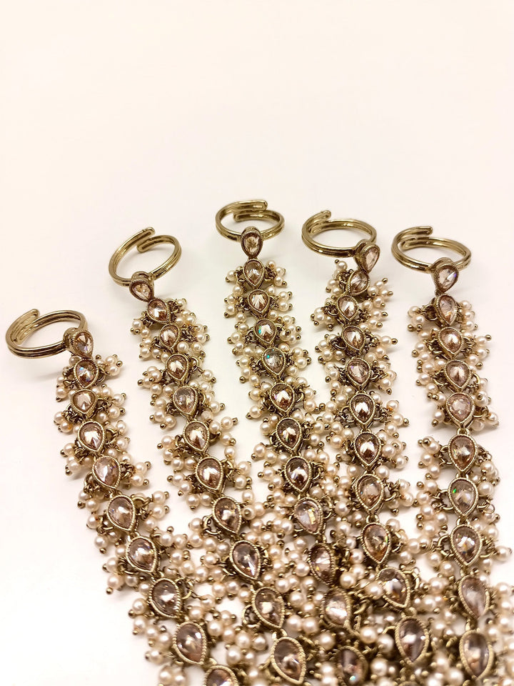 Binodini Copper Polki Hathphool Set Of 2 - qivii