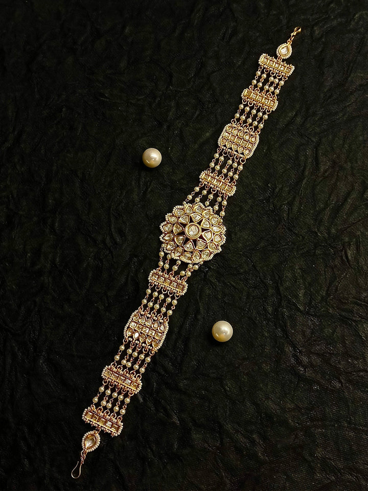 Heer Gold Plated Kundan Sheeshpatti - qivii