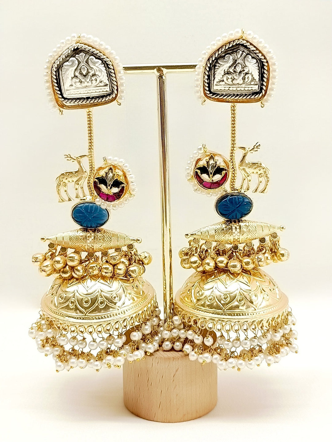 Handcrafted Kashish Multi Colour Boutique Jhumki Earrings with intricate design