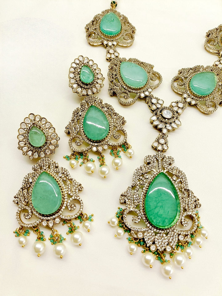 Rutvi Mint Green Victorian Set - qivii