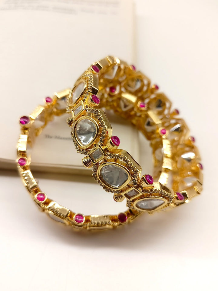 Courtney Majenta Kundan Kada Set Of 2 - qivii