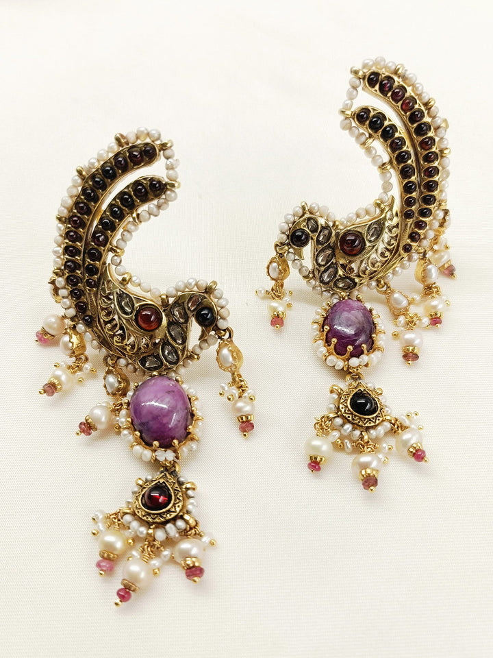 Moh Multi Colour 92.5 Silver Earring - qivii