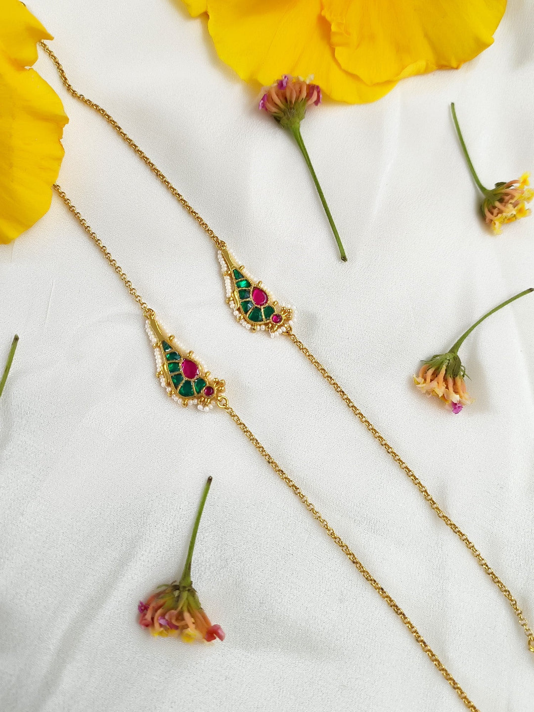 Mantra M & G Bird Kundan Anklet - qivii