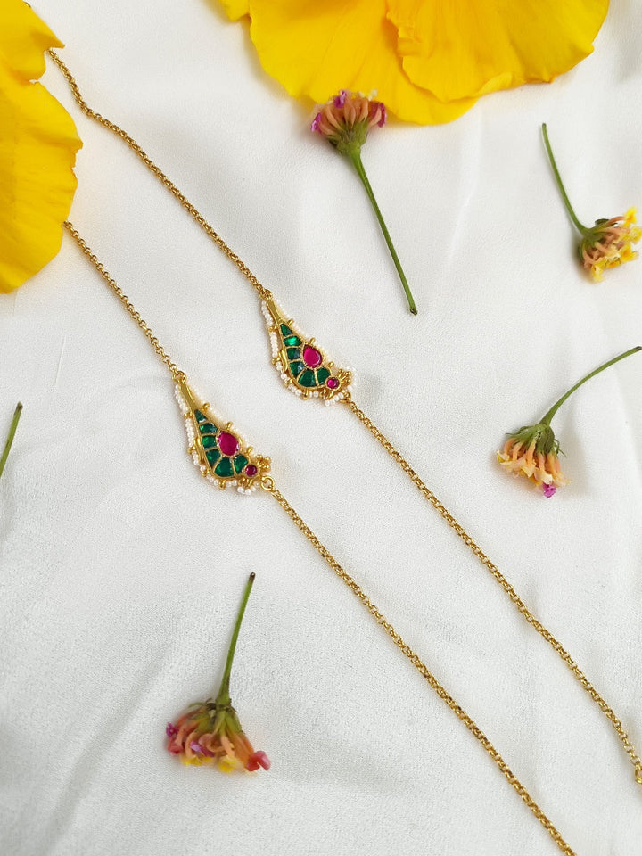 Mantra M & G Bird Kundan Anklet - qivii