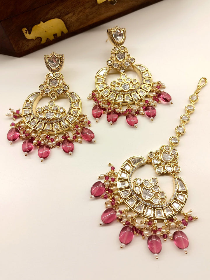 Zavanna Rose Pink Earrings With Teeka - qivii