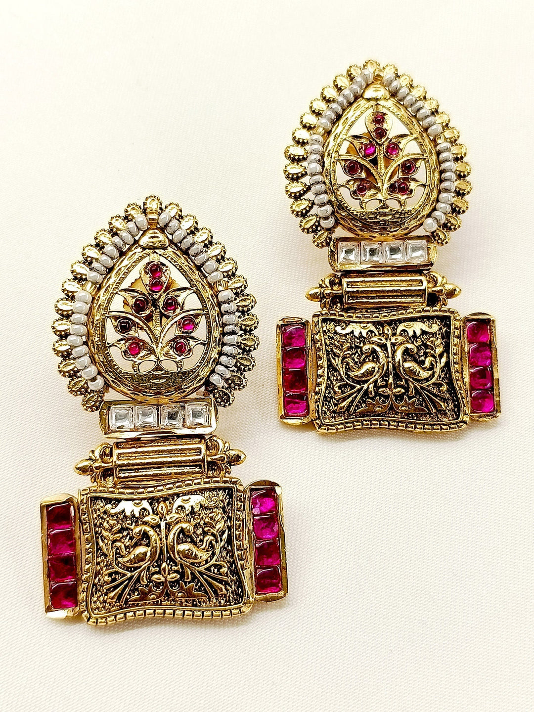  Beautiful Kalash Maroon Earrings, Perfect for Elevating Your Style on Any Occasion