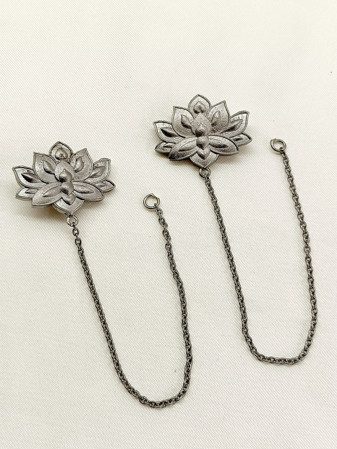 Vyshali Charcoal Boutique Earchain - qivii