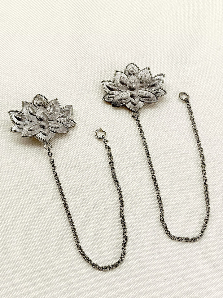 Vyshali Charcoal Boutique Earchain - qivii