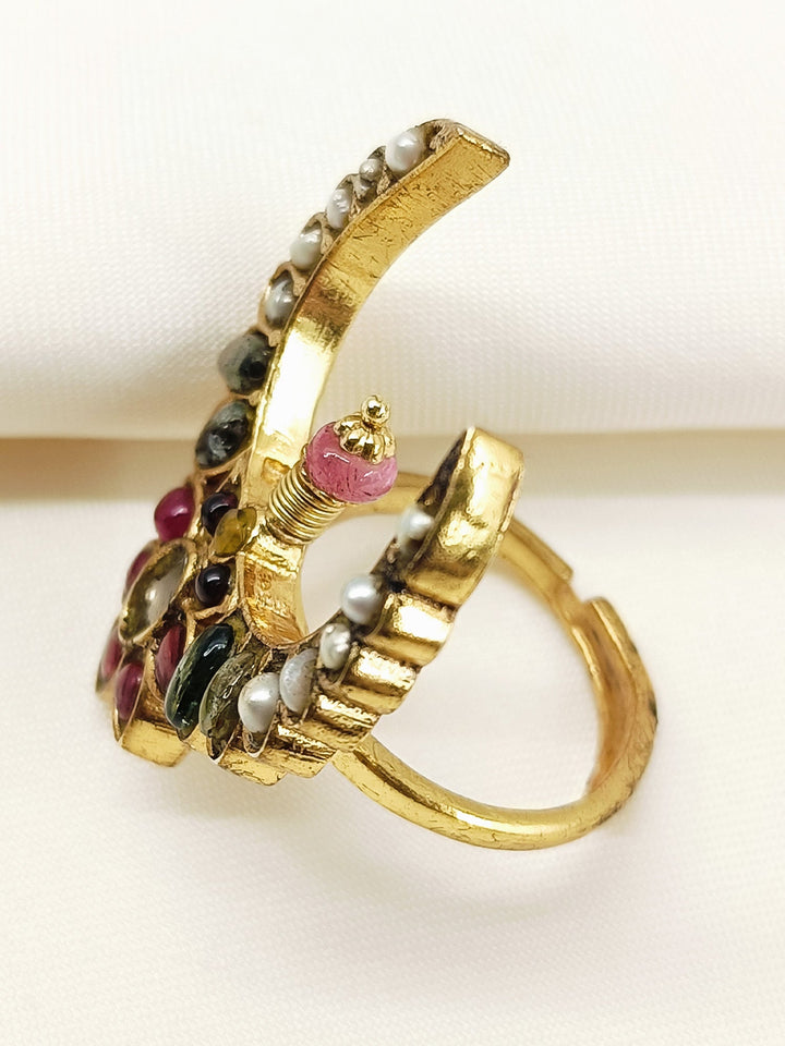 Araceli Ruby 92.5 Silver Finger Ring - qivii