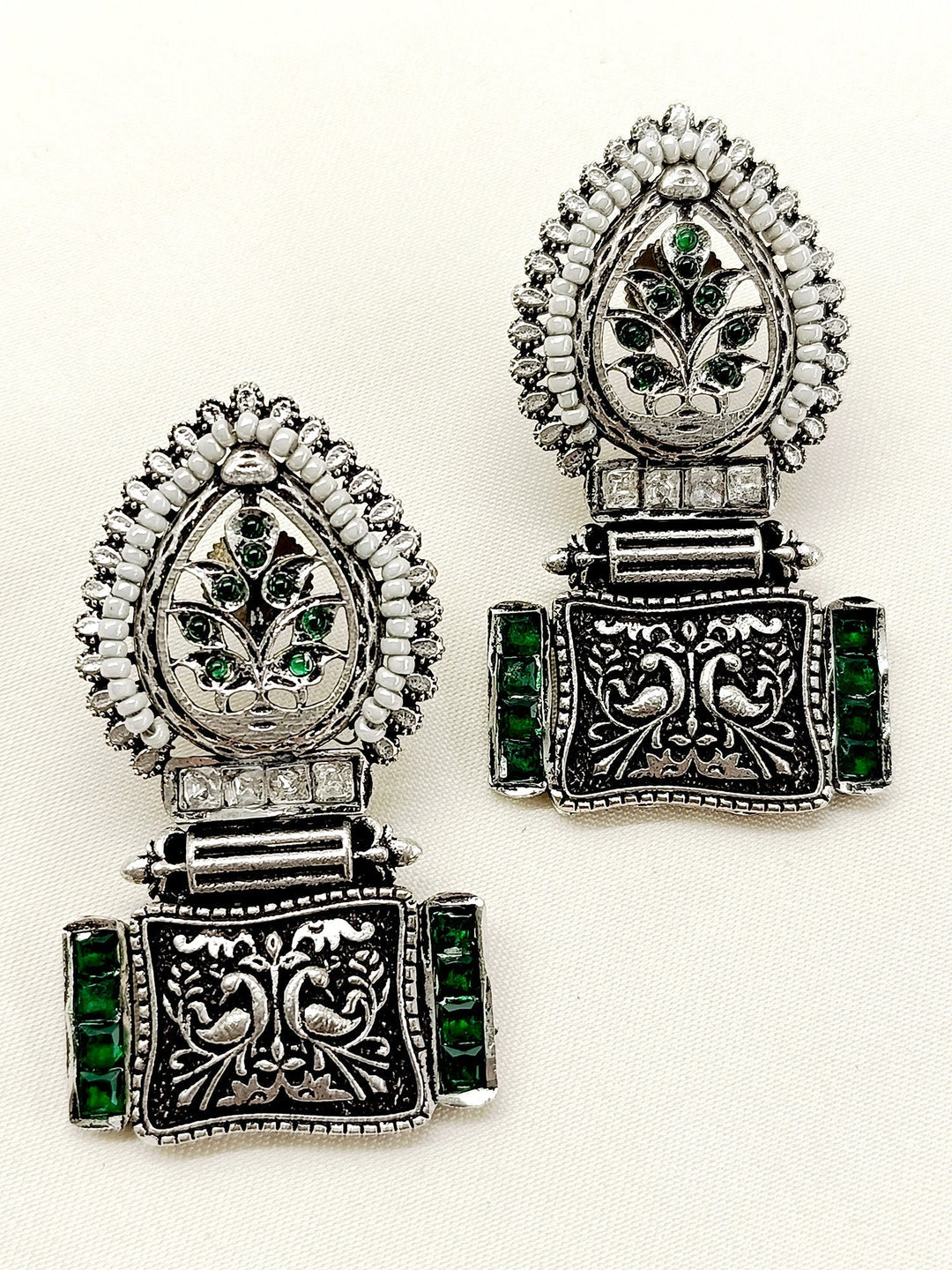 Sama Green Boutique Earrings - qivii