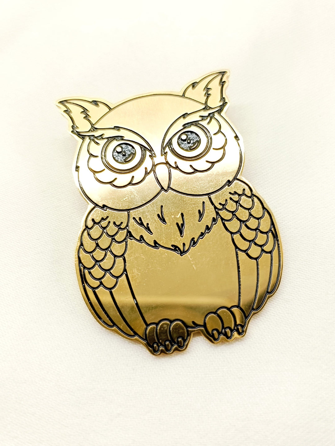 Darika Owl Golden Men's Brooch - qivii