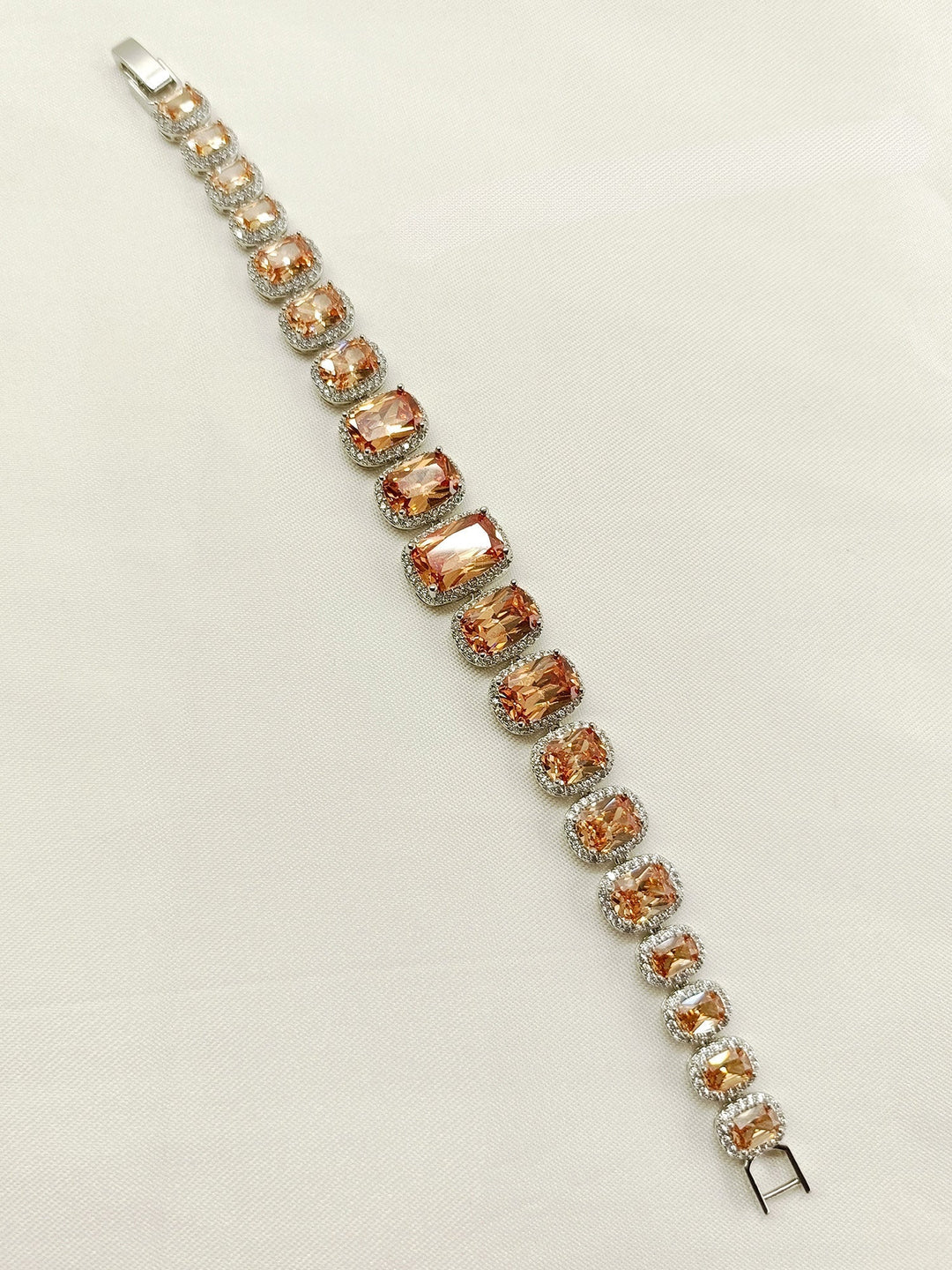 Irika Copper American Diamond Bracelet - qivii