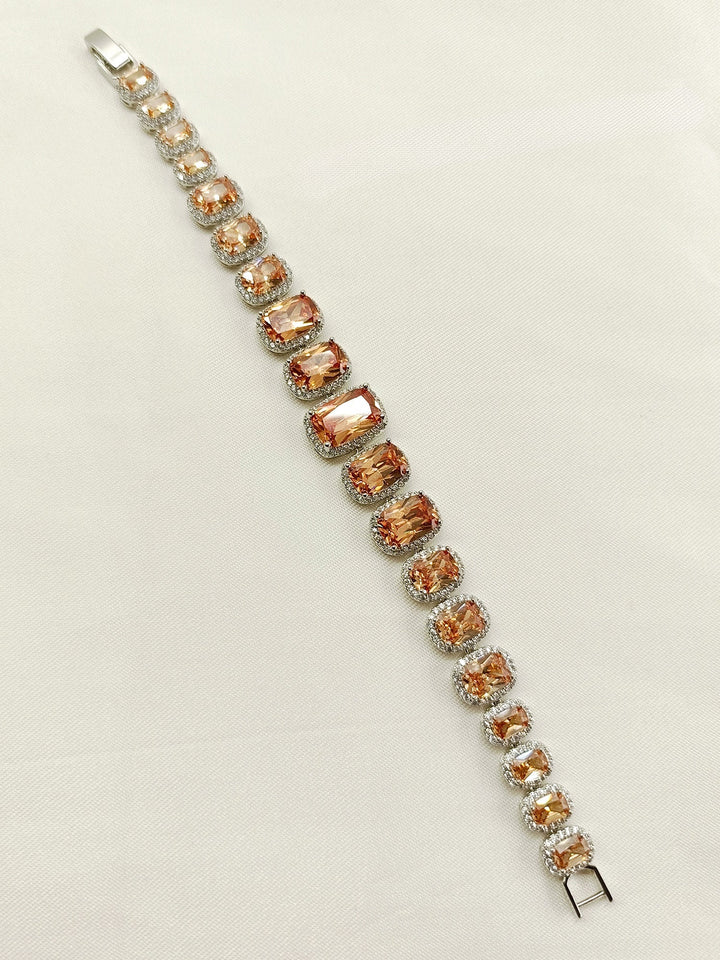 Irika Copper American Diamond Bracelet - qivii