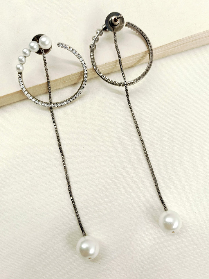 Durable and versatile earrings made with black polish brass metal