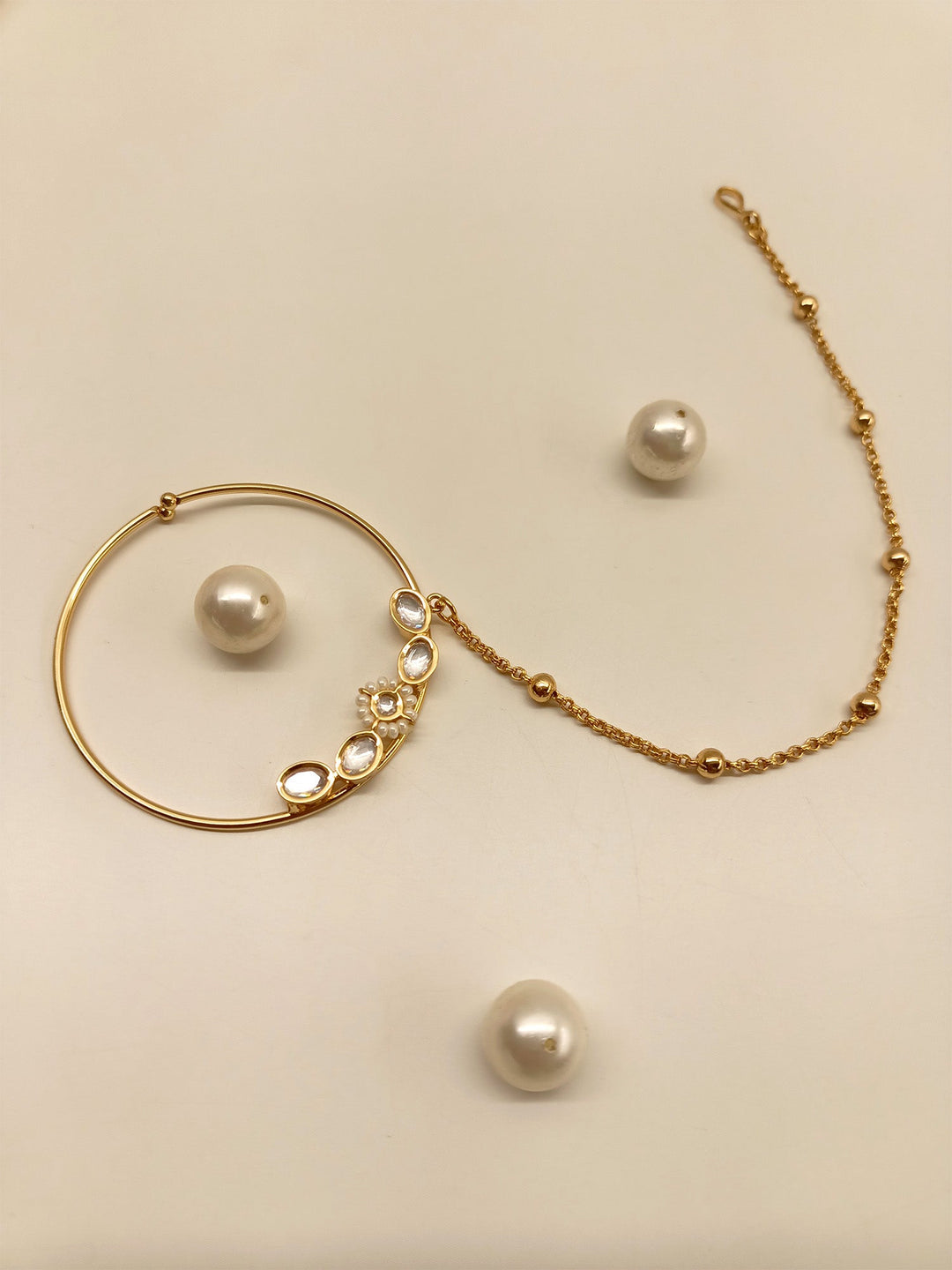 Ulagan Semi Bridal Set In Kundan - qivii