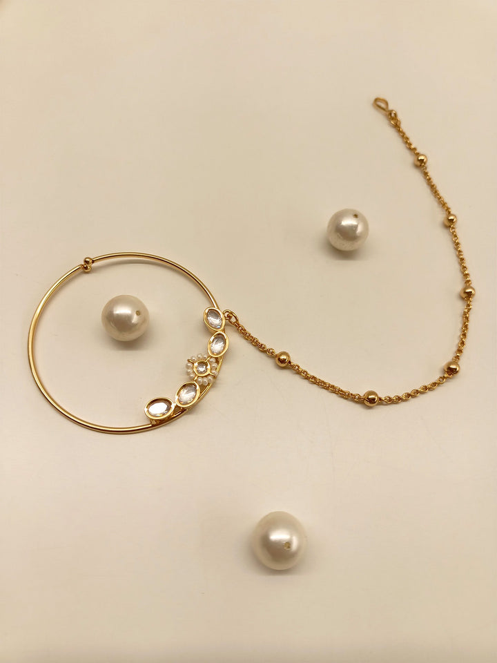 Ulagan Semi Bridal Set In Kundan - qivii