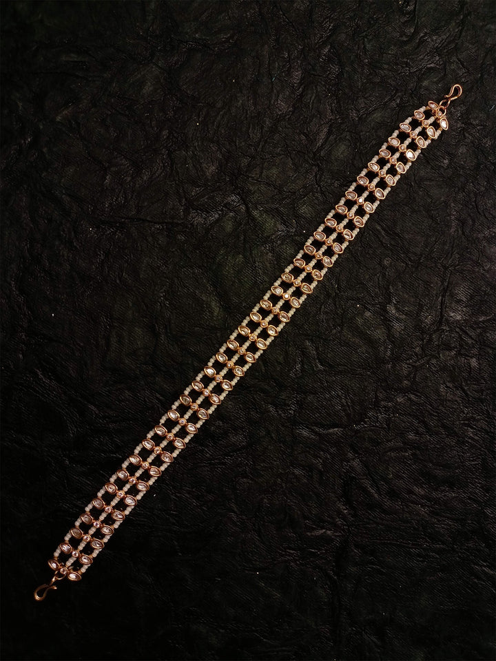 Zayna Pearl White Kundan Sheeshphool - qivii