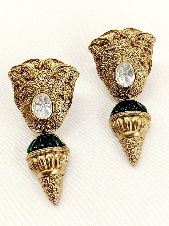  Must-have Dayamai Green Victorian Earrings to elevate your style, showcasing timeless elegance and sophistication