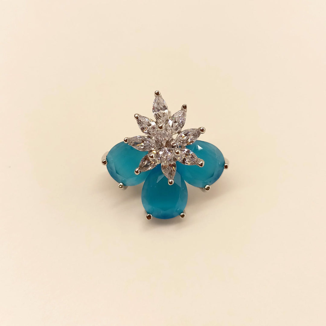 Rinkal American Diamond Sky Blue Tops - qivii