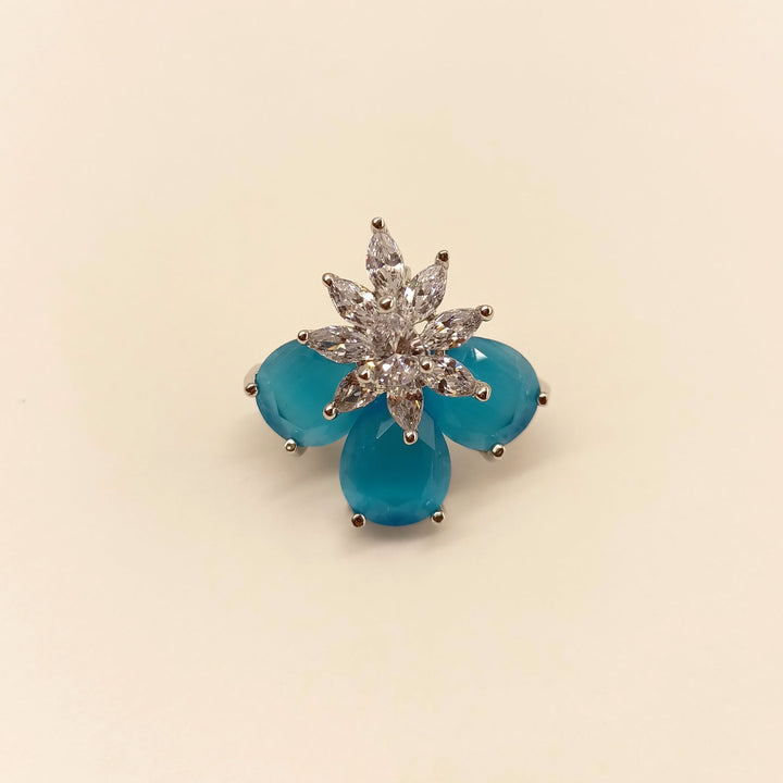 Rinkal American Diamond Sky Blue Tops - qivii