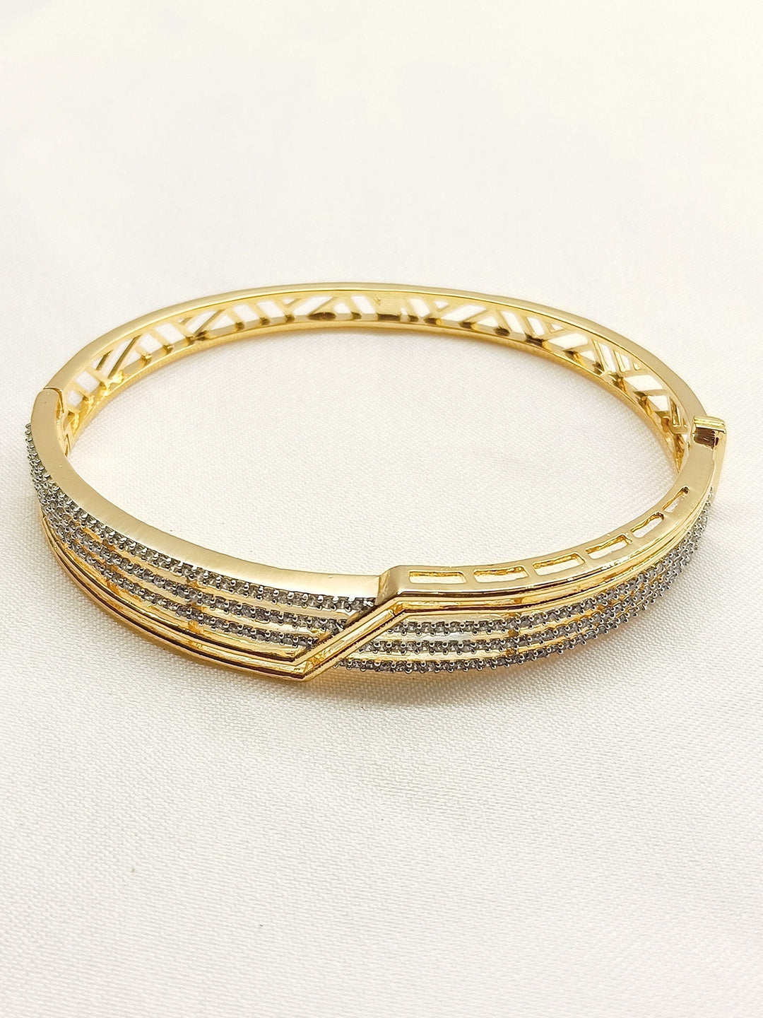 Ayla White American Diamond Bracelet - qivii