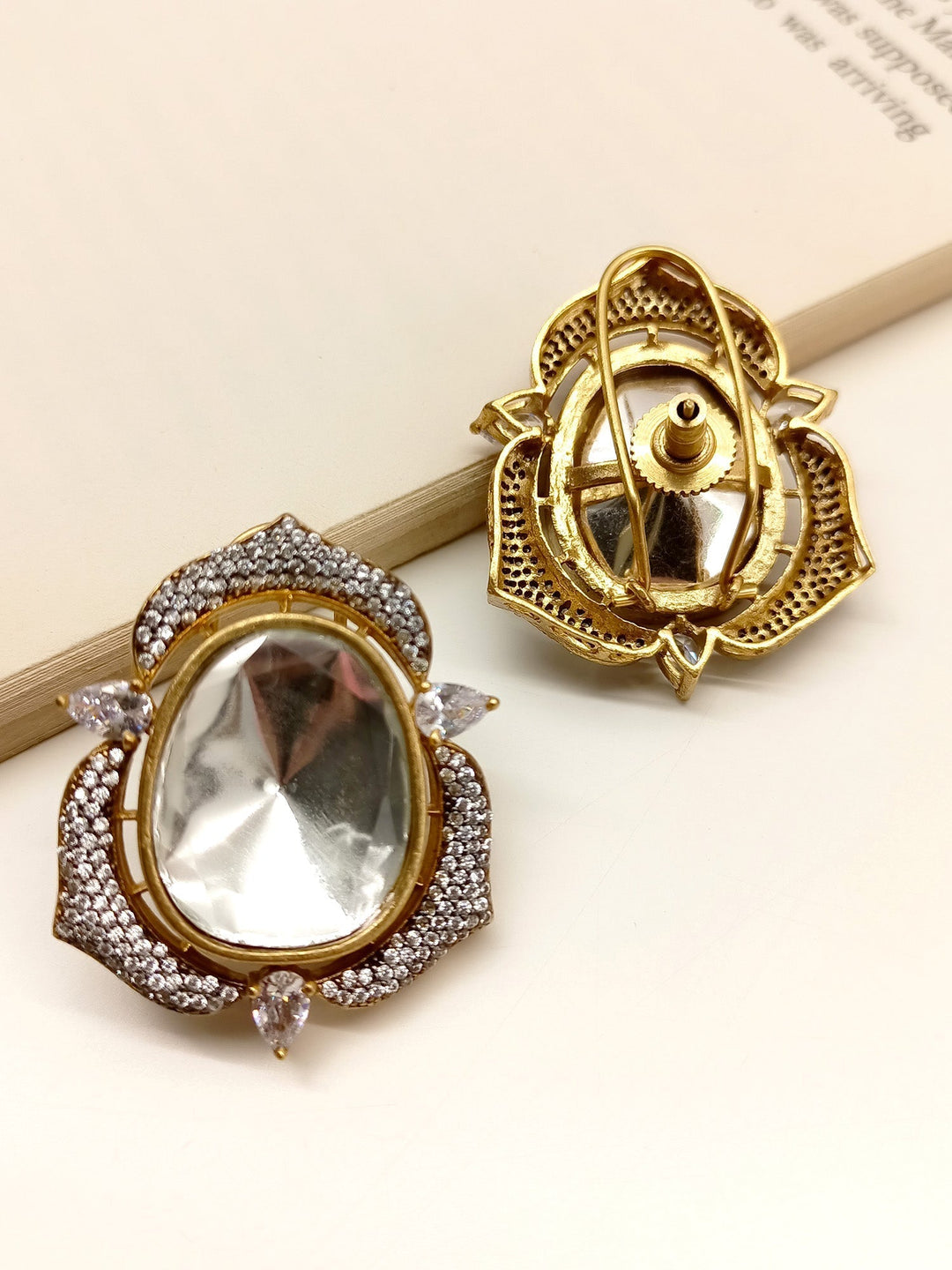  Add brilliance to your style with these handcrafted White Diamond Polki Tops