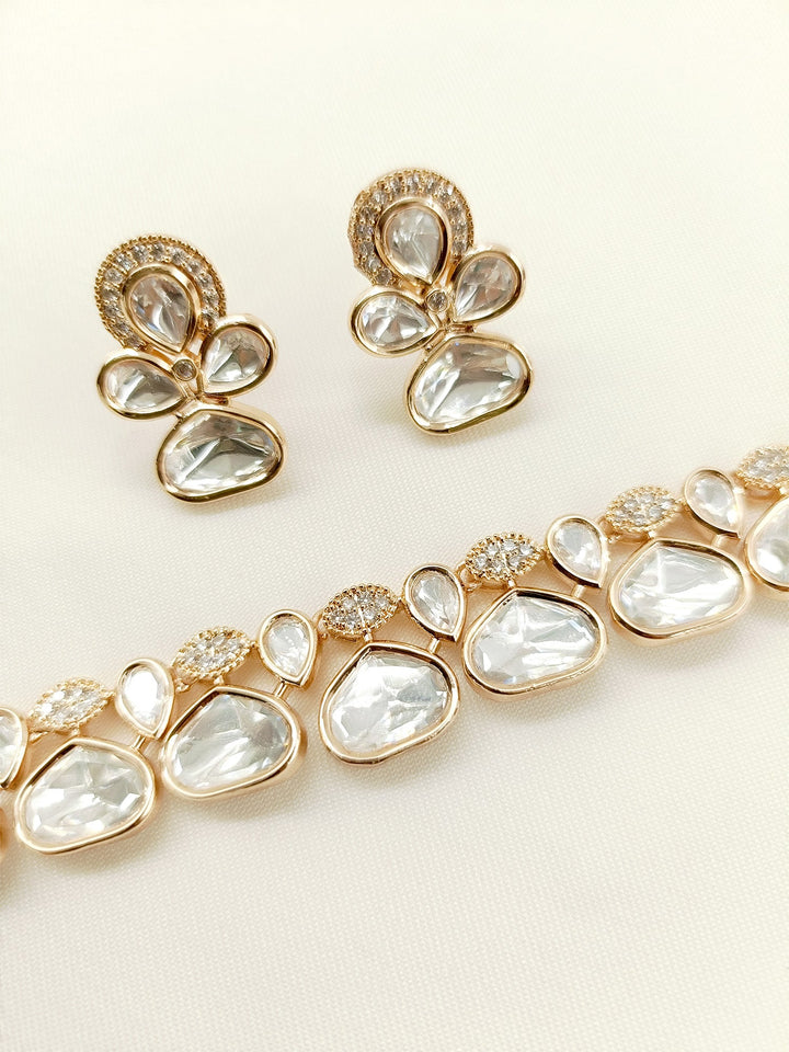 Giva White Kundan Necklace Set - qivii