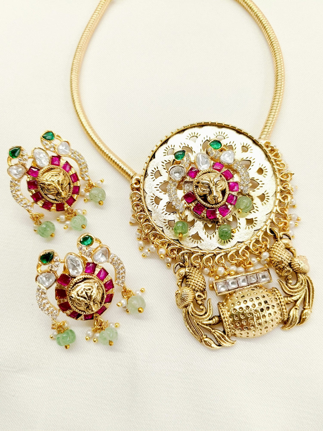 Kendy R&G Antique Necklace Set - qivii