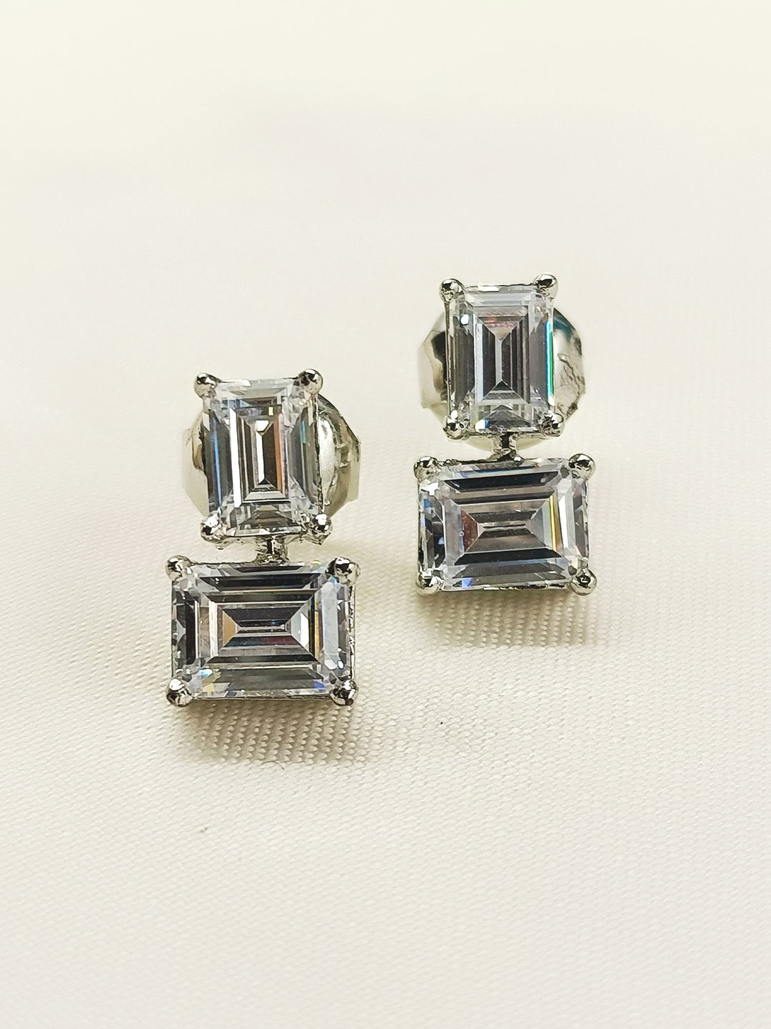 Mriganshi 92.5 Silver Swarovski Stone Tops - qivii