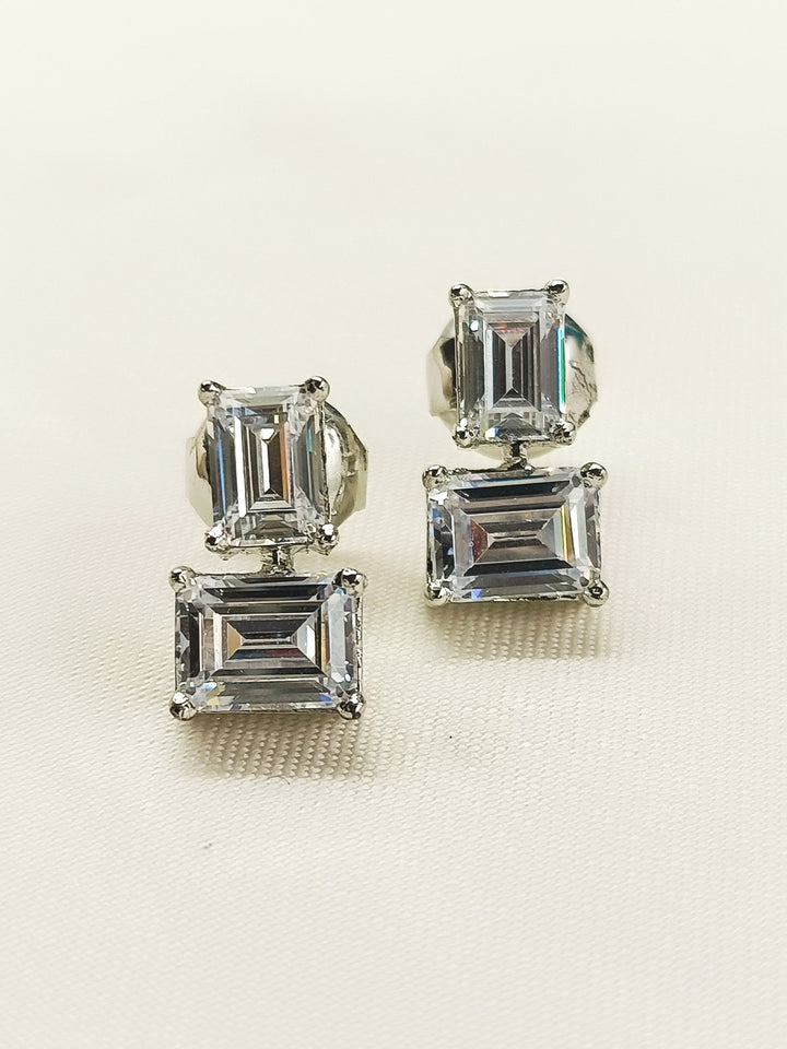 Mriganshi 92.5 Silver Swarovski Stone Tops - qivii