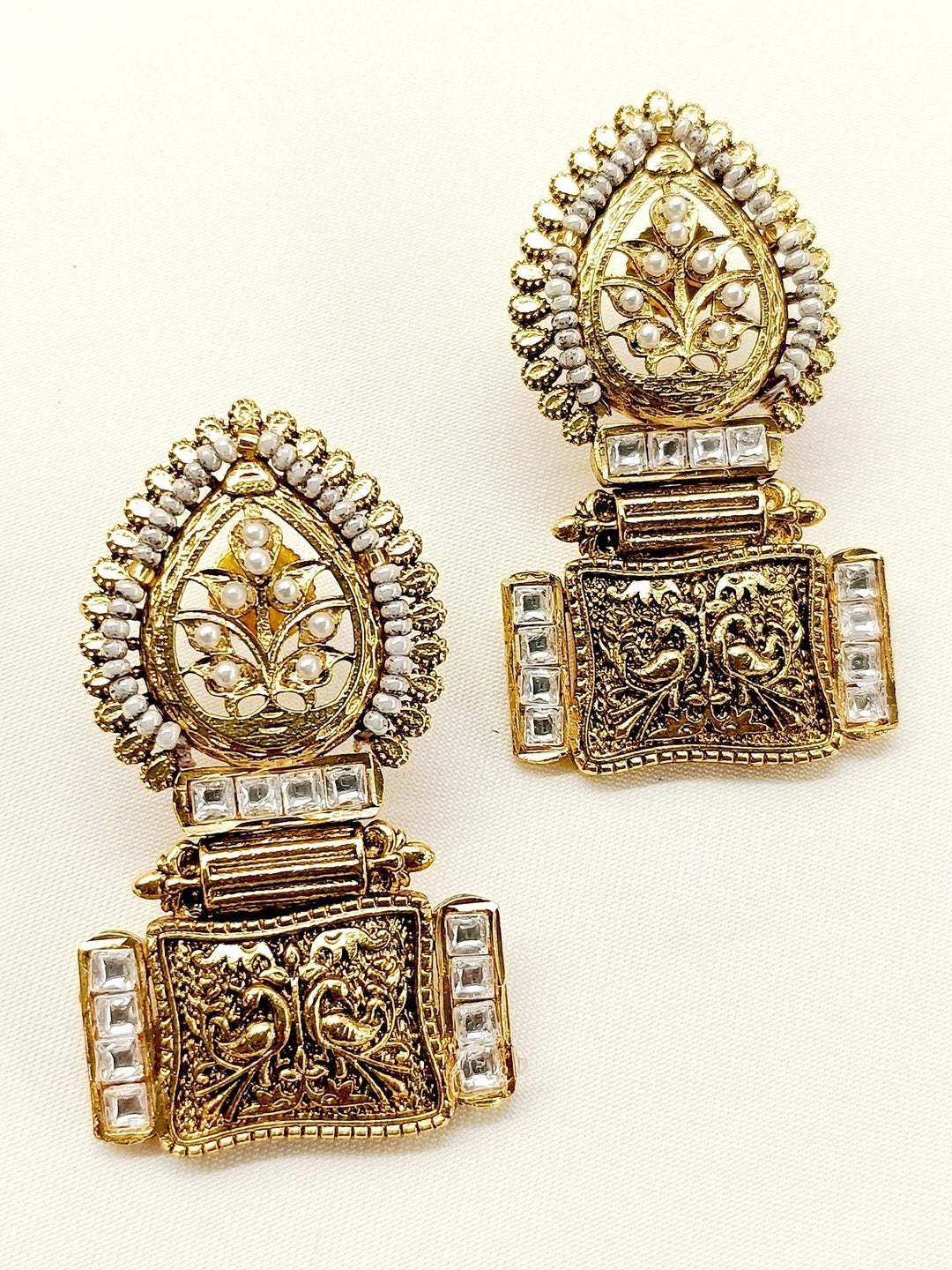  Elegant and timeless Apoorva White Boutique Earrings for stylish elevation