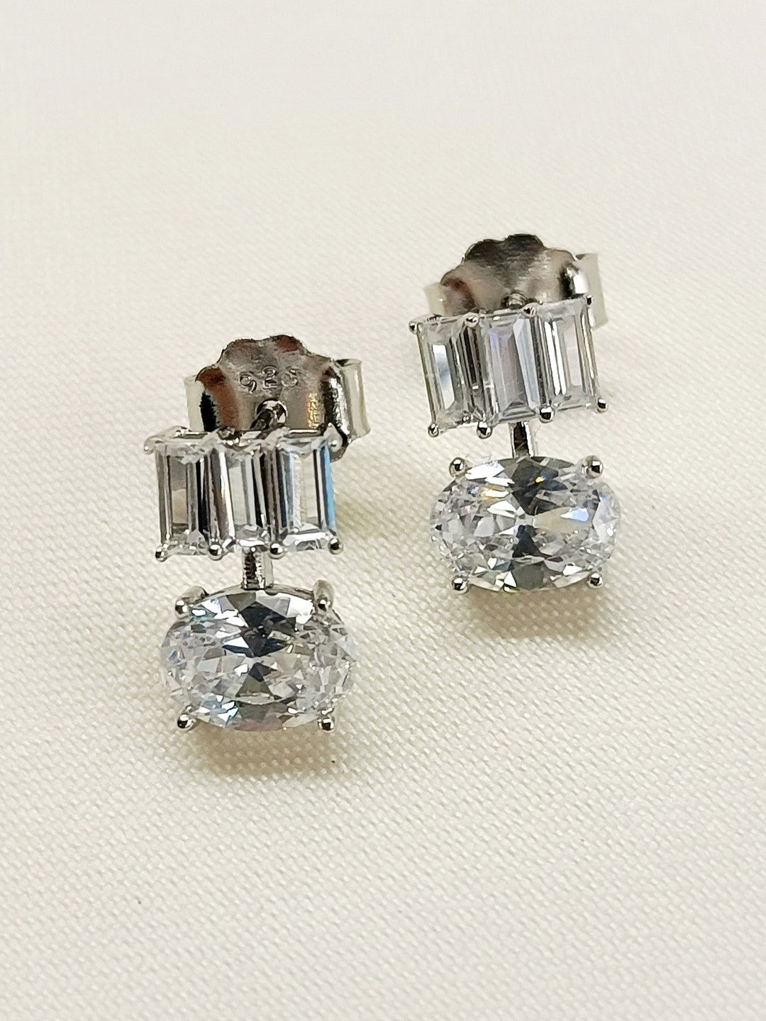 Simran 92.5 Silver Swarovski Stone Tops - qivii