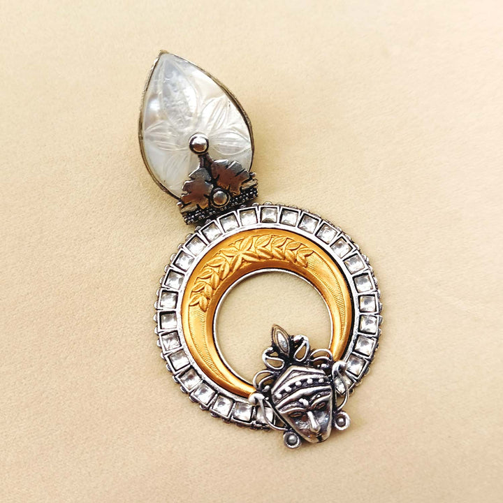  Stylish Temple Earrings with Fusion of Silver and Gold