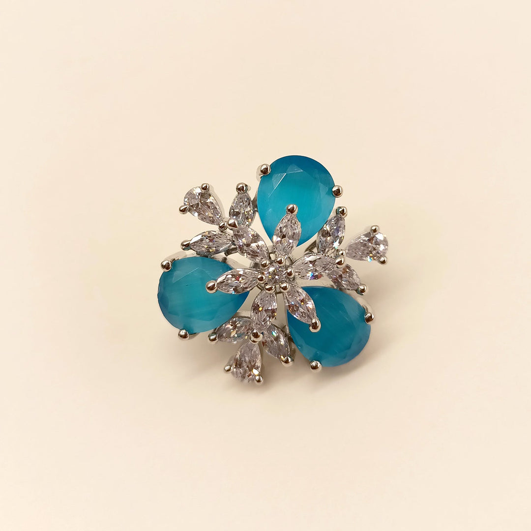 Saroj American Diamond Sky Blue Tops - Elegant and stylish women's fashion attire