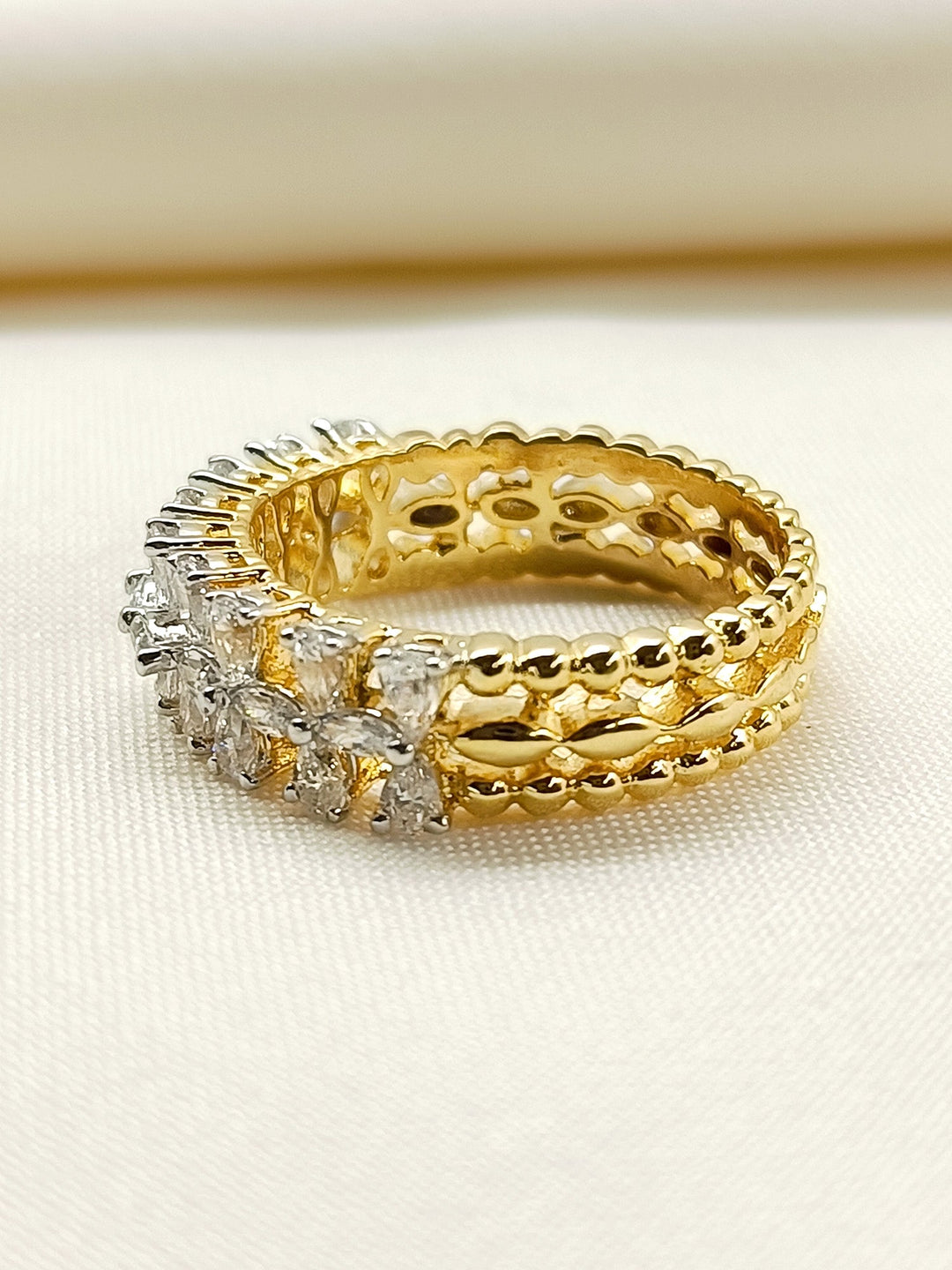 Sofia 92.5 Silver Swarovski Stone Finger Ring - qivii