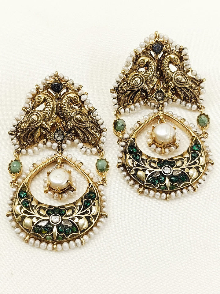 Manvika Multi Colour 92.5 Silver Earring - qivii