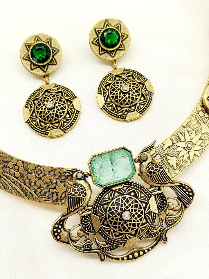 Warhi M & G Hasli Style Antique Necklace Set - qivii