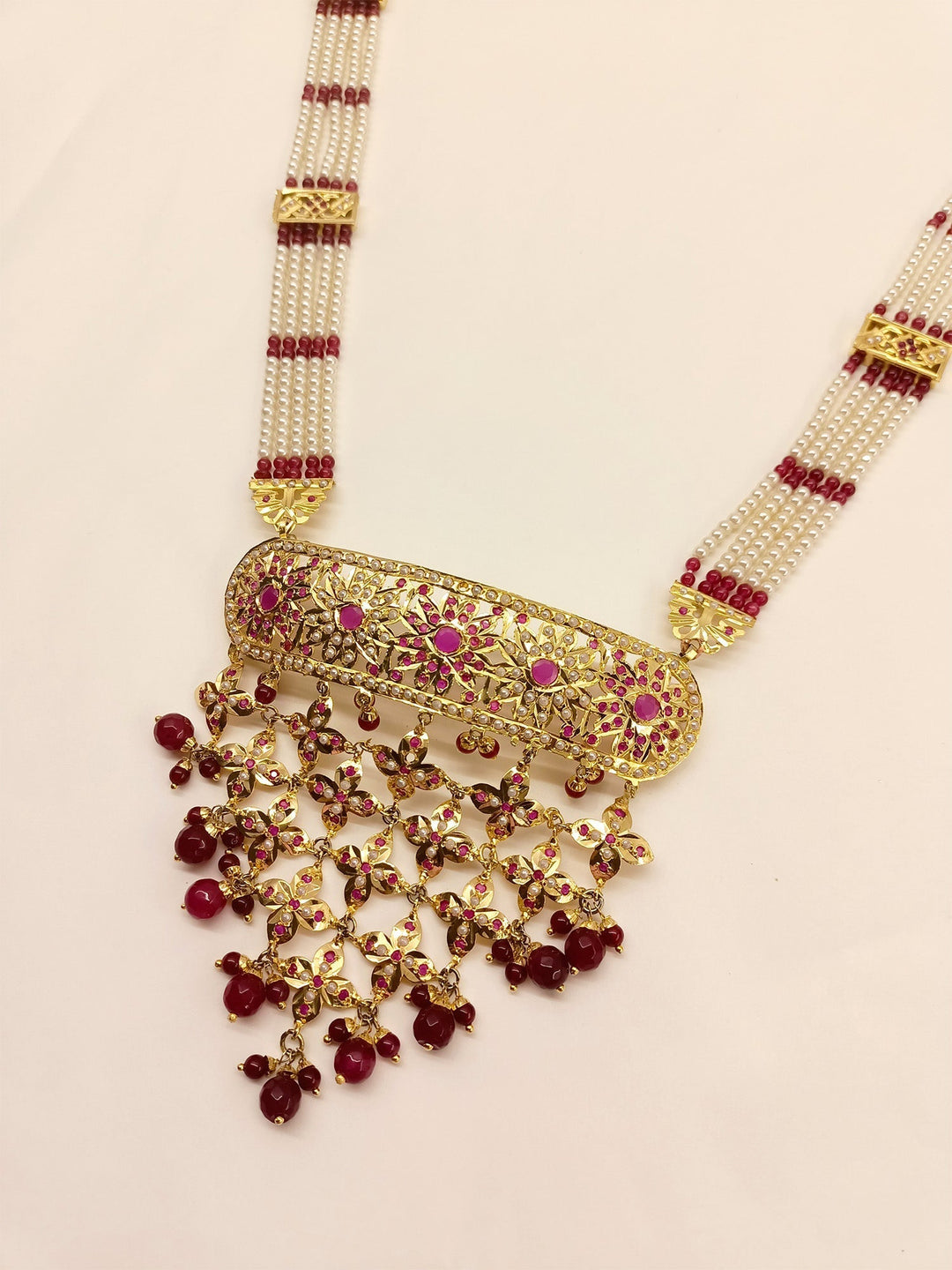  Stunning jewelry accessory featuring durable brass metal and shimmering rubies
